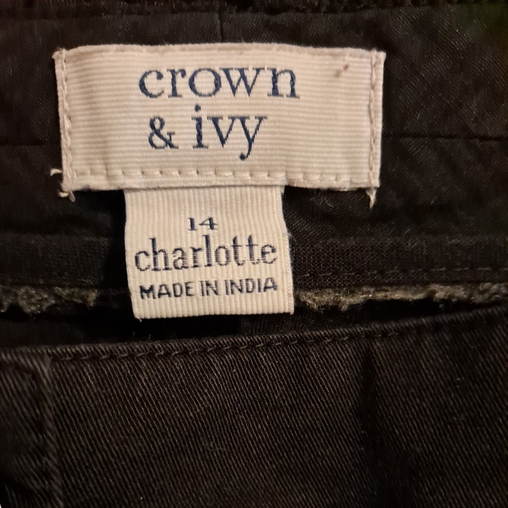 Crown & Ivy crop Chinos size 14